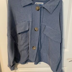 Blue Striped Button-Up Shirt Bucketlist